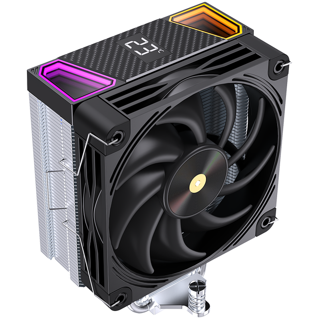 LOVINGCOOL CPU Air Cooler with Temperature Display 4 Heat Pipe Copper Heatsink RGB Top Cap 120mm Intel 1700 AM5 CPU Cooling Fan