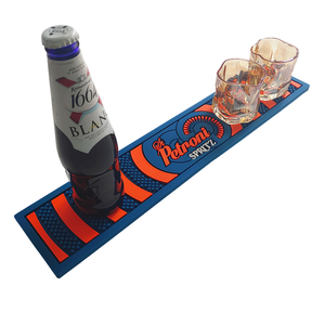 High Quality Long Silicone <b>Bar</b> Rail Mat Orange Blue Stripe Non-Slip Spill Proof <b>Bar</b> <b>Runner</b> Mat for Cocktail <b>Bars</b> - Product Image 3