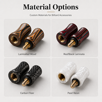 Protections de joint de queue de billard OEM personnalisées en bois stratifié, fibre de carbone, résine G10, filetées mâle-femelle, accessoires de billard