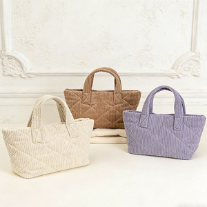 Bolsa de Viaje y Compras de Pana Acolchada Colorida Personalizada al por Mayor para Uso Diario, Bolsas de Cosméticos Personalizadas con Logotipo para Mujeres y Niñas - Product Image 6