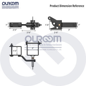 Soporte Universal <span class=keywords><strong>de</strong></span> Acero Inoxidable <span class=keywords><strong>para</strong></span> Cercas <span class=keywords><strong>de</strong></span> Granja y Hogar, Altura Personalizable, Resistente a la Oxidación, Duradero, Fácil <span class=keywords><strong>de</strong></span> Montar, Herraje <span class=keywords><strong>para</strong></span> Cercas Exteriores - Product Image 2