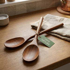 Cucharas de Cocina de Madera al por Mayor, Acabado Lacado Seguro para Alimentos, Utensilios de Cocina Hechos a Mano, Precios Competitivos - Product Image 3