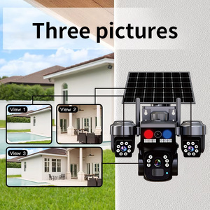 Caméras de surveillance de sécurité sans fil Yoosee 4 objectifs 3 écrans IA 30MP 4G avec carte SIM, alimentées par énergie solaire, PTZ IP Wifi pour extérieur - Product Image 3