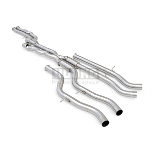 Système d'<span class=keywords><strong>échappement</strong></span> intermédiaire à longueur égale en acier inoxydable 304 pour BMW M3/M4 F80 F82 F83 S55 3.0T 2015-2019, avec ou sans résonateur (deux modes) - Product Image 2