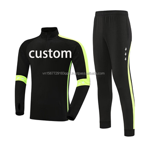 เสื้อฟุตบอลฤดูใบไม้ร่วงฤดูหนาวปี 2026 แจ็คเก็ตแขนยาวแบบซิปครึ่งตัว พิมพ์ลาย ระบายอากาศได้ดี ชุดฝึกซ้อมสำหรับเด็กและผู้ใหญ่ ผ้าฟลีซ - Product Image 5