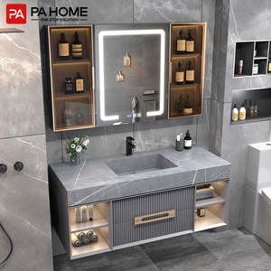 Vente en gros d'armoires de toilette en contreplaqué modernes personnalisées pour hôtels en salle de bains à montage mural - Product Image 2