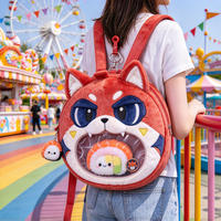 Sac à dos en peluche personnalisé OEM ODM, sac Ita avec fenêtre transparente pour afficher des badges, cartes d'idols et objets de collection d'anime