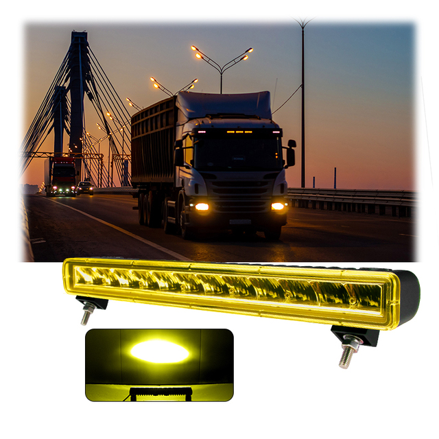 9-32V Yellow White Off Road LED Driving Light Bar for SUV ATV Truck Uno 36W Led Driving Lamp
