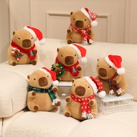 Peluche Capybara de Noël, Douce et Adorable, Cadeau de Fêtes, Compagnon Réconfortant