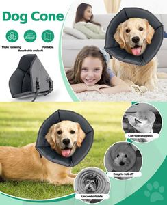 Collar de Esterilización Ajustable para Perros, Anti-Mordidas y Anti-Lamidas, Material de Poliéster, Diseño con Huellas de Patas, Estilo Casual, Venta al Por Mayor - Product Image 2