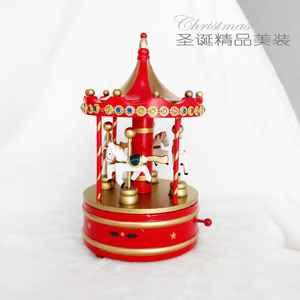 Caixa de Música Grande de Madeira com Carrossel, Criativa, com Bailarina, Presentes de Casamento e Aniversário, Padrão de Coração, Mecanismo de Corda, Importado - Product Image 6