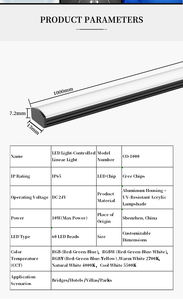 Lampe murale d'intérieur 2026 HK pour hôtel et maison, éclairage décoratif d'usine, DC 24V avec abat-jour en aluminium, dimensions personnalisables - Product Image 4