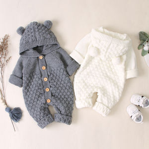 Mono de Punto para Bebé Recién Nacido, Suéter para Niño Pequeño, Ropa de Invierno, Mono con Capucha para Bebé - Product Image 3