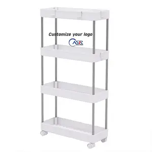 Modern design 3-tier Utility Rolling Cart Green Removable Storage Rack Kitchen Vegetable Storage Rack