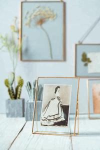 Vintage Rustic <strong>Double</strong> Sided Glass Copper Metal Picture <strong>Photo</strong> <strong>Frame</strong> for Home Deco - Product Image 5