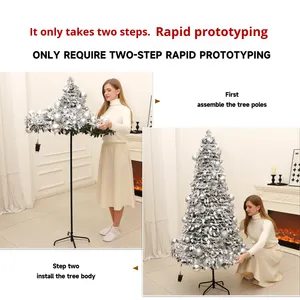 Chất Lượng Cao 2.01M Có Thể Gập Lại Đổ Xô PVC Năm Mới Của Cây Có Thể Thu Vào Trang Trí Nhà Cây Giáng Sinh - Product Image 3