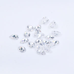 Рассыпчатый драгоценный камень Yingma 2*3 мм до 4*6 мм плоский камень с прозрачной белой грушей розой CZ - Product Image 6