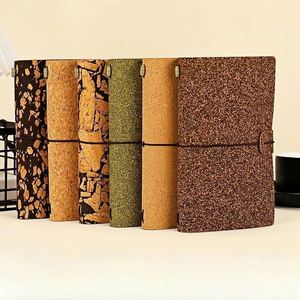 Eco-Friendly Coffee Grounds Cork Hardcover <b>A5</b> Thread Sewn 100 Sheets Degradable Planner Customizable Travel <b>Notepad</b> Event - Product Image 2