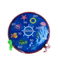 Personnaliser le paquet de sac de jeu OPP sûr de sport d'usine 2 fléchettes deux boules Velcro jeu de fléchettes en tissu pour enfants