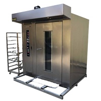 Horno Rotatorio Eléctrico de 32 Bandejas, a Diésel/Gas, con Puerta Doble de Vidrio, 100 kg/h, para Panadería Artesanal y Aulas