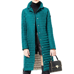 KIJQJW13 Women's Long <b>Quilted</b> Coat <b>Jacket</b> Breathable Cotton Striped Rivet Camouflage Pearl Fast Delivery Dyed Embroidery Diamond - Product Image 6