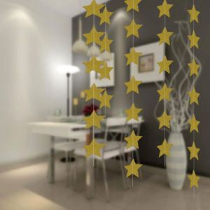OEM Decorations - Multicolored <b>Glitter</b> Star Paper Garlands for Parties, Weddings, and Celebrations - Product Image 5