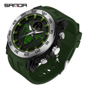 Reloj Deportivo SANDA 6111 para Hombre, Diseño Exquisito, Pantalla Dual Analógica+Digital LED, Resistente al Agua 50M, Reloj Masculino - Product Image 1