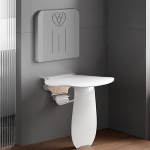 Chaise de douche murale antidérapante pour personnes âgées et femmes enceintes, capacité de 150 kg, matériau ABS, design léger et luxueux - Product Image 1