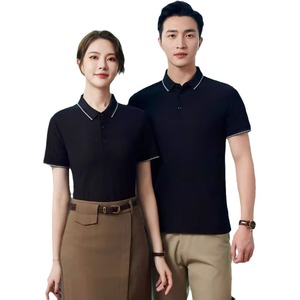 Promotional Polo Shirts Short Sleeve Solid Color Cotton Breathable Work Uniforms Summer Corporate Wear - Product Image 5