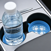 Auto-Getränkehalter-Untersetzer mit Katzenpfoten-Design, Silikon, Rutschfest, Wasserdicht, Abnehmbar, Universelle Innenraummatte, Passend für BMW, Toyota, Honda
