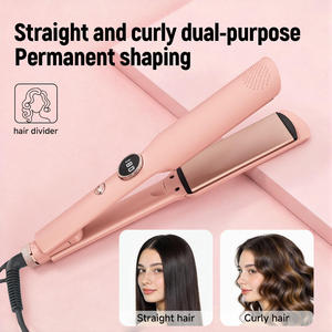 230 °   Lisseur de cheveux professionnel en céramique avec chauffage PTC, fer à lisser avec écran LED, couleur rose - Product Image 3