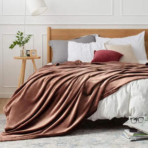 Manta de Microfibra de Felpa Azul Marino Súper Suave y Lujosa al por Mayor, Tejida, Lisa, para Festivales, para las Cuatro Estaciones, Anti-Pilling - Product Image 5