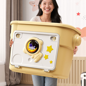 Childrens Astronaut <b>Storage</b> Box Rectangle Thickened Cartoon Toy Organizer For Kids Bedroom - Product Image 1
