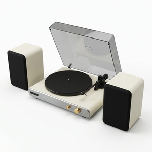 UDREAMER Élégant <span class=keywords><strong>Convertisseur</strong></span> Audio RCA Blanc Rétro Professionnel Personnalisé sans Fil 3 Vitesses en Aluminium Crème pour Lest de Bras de Platine - Product Image 4