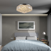 Lustre moderne à LED Maystar MT-S1104TR pour hôtel de luxe, panneaux lumineux suspendus pour salon, design élégant semi-encastré en cristal et aluminium