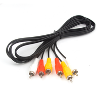 Câble 3RCA mâle à mâle de 3 pieds reliant les composants audio-vidéo Câble AV Câble RCA pour Home Cinéma, Systèmes Stéréo