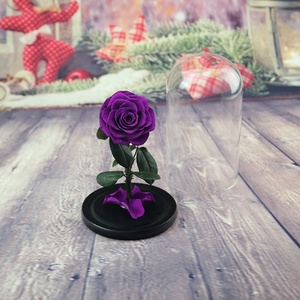 <span class=keywords><strong>Rosa</strong></span> Preservada en Cúpula <span class=keywords><strong>de</strong></span> <span class=keywords><strong>Cristal</strong></span> en Caja <span class=keywords><strong>de</strong></span> Regalo, Flor Real Estabilizada Eterna <span class=keywords><strong>con</strong></span> Tallo para Navidad, Gran Venta - Product Image 5