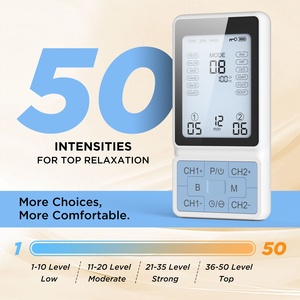 Stimulateur musculaire TENS 3 en 1, masseur EMS rechargeable, appareil de thérapie pour soulager la douleur, pour le corps, le dos et la relaxation musculaire - Product Image 4