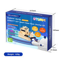 Kit de Inicio para Hogar Inteligente Microbit ACEBOTT OEM, Control por Aplicación BT IOT, Juguetes de Aprendizaje Programables MakeCode DIY y Kits Educativos STEM