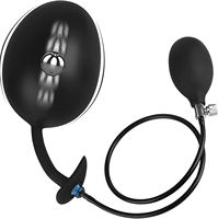 Vibrateur miniature noir AITT, plug anal magnétique gonflable, boule en acier, entraîneur anal, 100% étanche, gode en silicone pour hommes