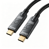 Câble Fibre Optique USB-C vers USB-C Qiulink 4K 60Hz 10 Gbit/s pour Synchronisation de Données et Charge PD60W pour Disque Dur Externe et Tablette