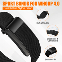 Bracelet de montre en nylon élastique pour Whoop 4.0, tressé, ultraléger, anti-transpiration, remplacement pour Whoop 5.0, bracelet de montre sport avec logo personnalisé