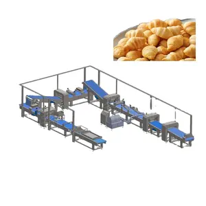 Mini máquina de croissant Crossant, equipo de rodillo de masa de pan, máquina de croissant totalmente automática, moldeadora