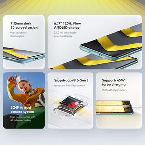 POCO M8 5G CPU Snapdragon ®   Plataforma móvil de 6.ª generación 3, pantalla Flow AMOLED de 6.77 pulgadas, batería de 5520 mAh (típica), Xiaomi HyperOS 2 - Product Image 3