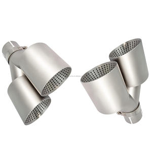 Racing Performance 304 Acero inoxidable Y-Punta de <span class=keywords><strong>escape</strong></span> esmerilada doble Puntas de silenciador de tubo de <span class=keywords><strong>escape</strong></span> de <span class=keywords><strong>coche</strong></span> <span class=keywords><strong>para</strong></span> <span class=keywords><strong>escape</strong></span> trasero <span class=keywords><strong>Akrapovic</strong></span> - Product Image 1