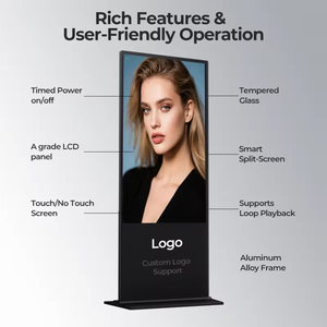 Business Indoor Large <strong>LCD</strong> Digital Signage Advertising Monitor Stand Touch Screen for Retail Store Elevator Animation <strong>Support</strong> - Product Image 4