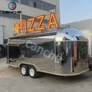 Camion de pizza mobile de rue au prix d'usine, remorque alimentaire de rue personnalisée en acier inoxydable - Product Image 6