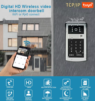 Penjualan Terbaik 1080P Tuya bel pintu nirkabel Bluetooth kedap air kamera kata sandi kartu IC perlindungan kualitas tinggi keamanan rumah