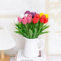 Buket Tulip Buatan Tangan dengan Bunga Real Touch - Dekorasi Rumah, Hotel & Pernikahan Ramah Lingkungan yang Tahan Lama