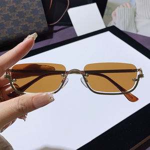 European American Style Low Rim <b>Square</b> <b>Sunglasses</b> UV400 Unisex Sun Protection PC <b>Frame</b> Type 3 Sunshades - Product Image 4